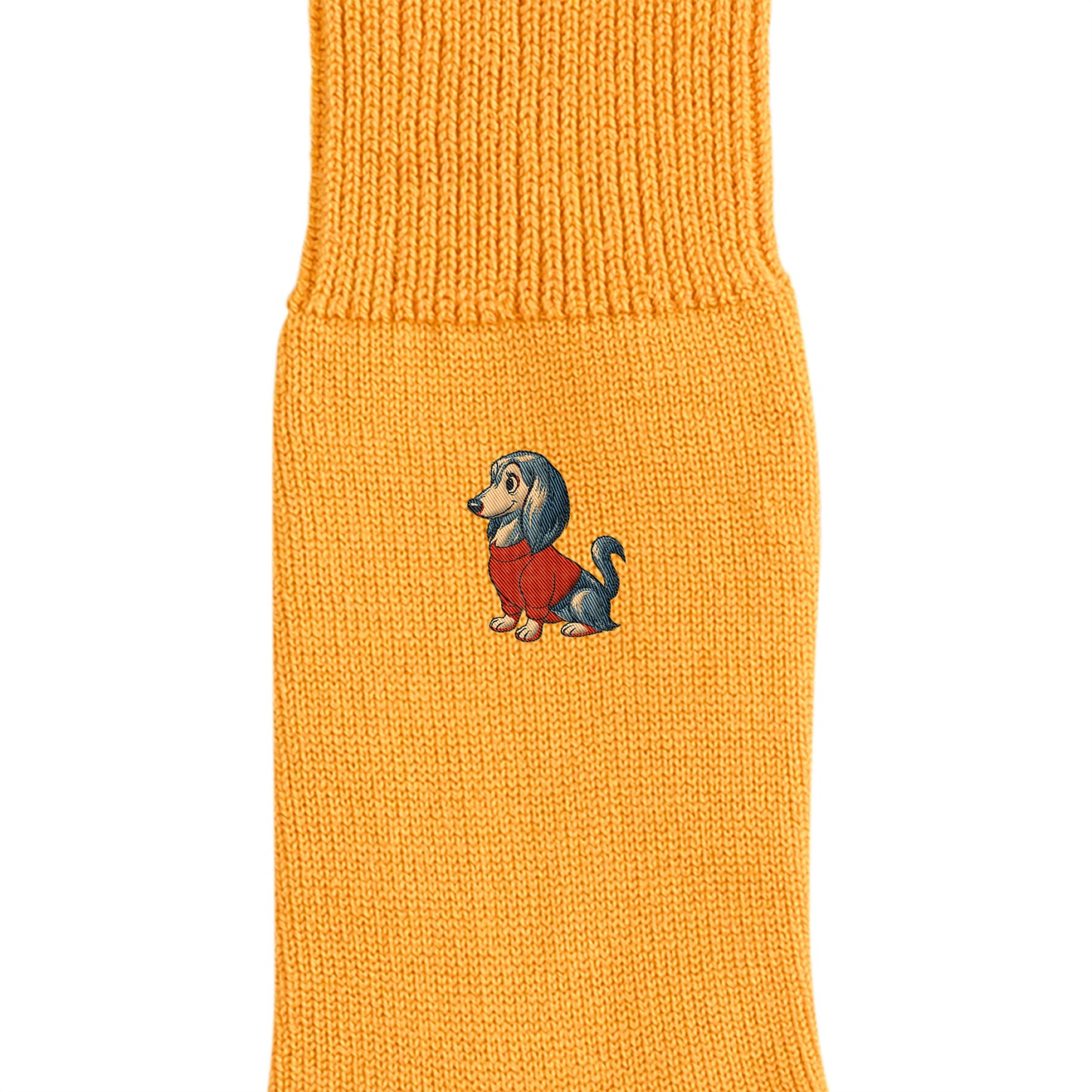 CUUN Apr 2014 Edition Embroidered Color Crew Socks yellow image