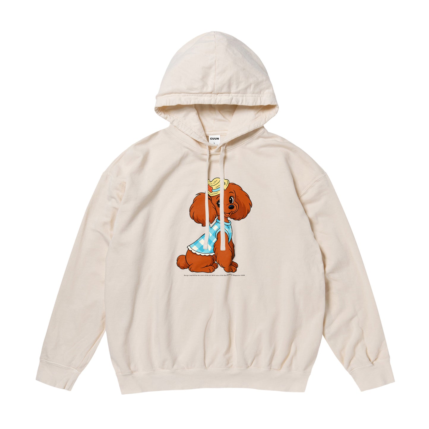 【期間限定】CUUN Jul 2014 Edition ガーメントダイライトウェイトフーデッドスウェットシャツ ivory image