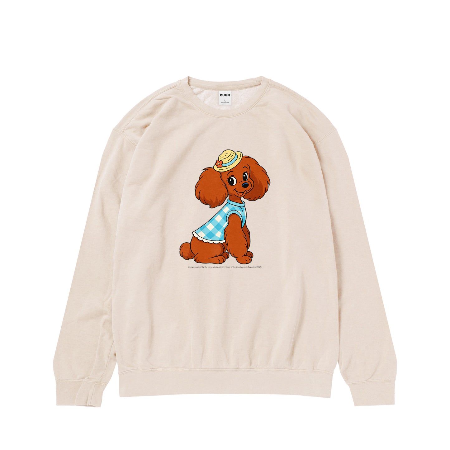 【期間限定】CUUN Jul 2014 ガーメントダイライトウェイトクルーネックスウェットシャツ ivory image