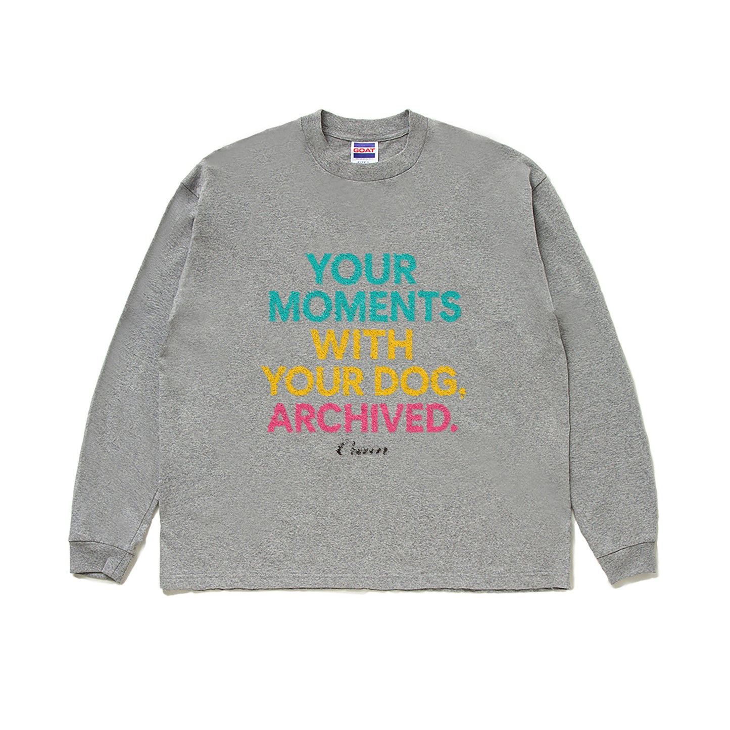 CUUN LOGO GOAT LONG SLEEVE TEE 7OZ（長袖Tシャツ7オンス） ash image