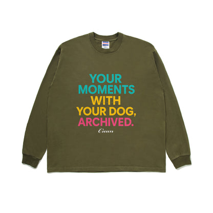 CUUN LOGO GOAT LONG SLEEVE TEE 7OZ（長袖Tシャツ7オンス） olive-drab image