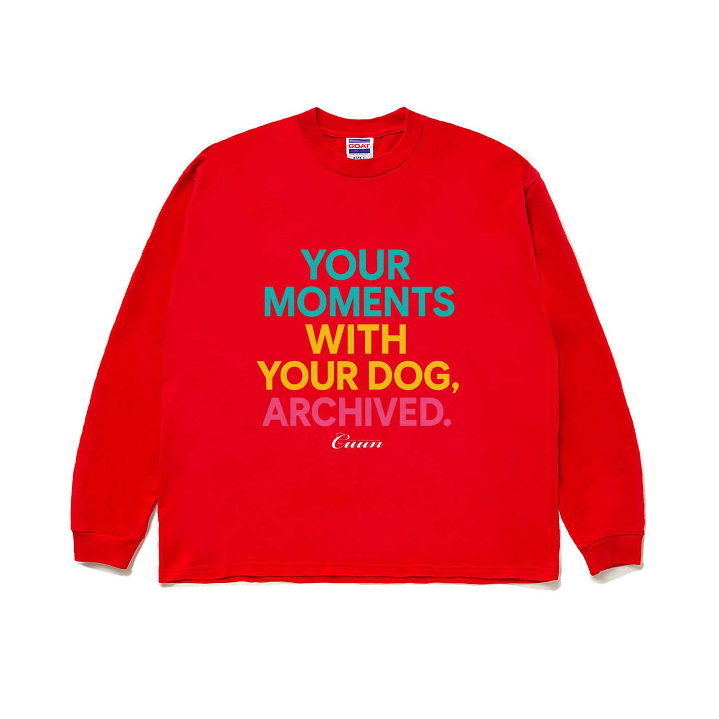 CUUN LOGO GOAT LONG SLEEVE TEE 7OZ（長袖Tシャツ7オンス） red image