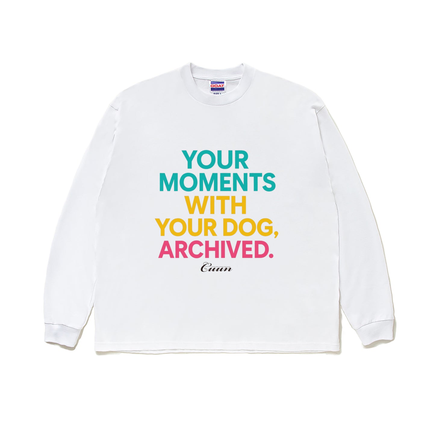 CUUN LOGO GOAT LONG SLEEVE TEE 7OZ（長袖Tシャツ7オンス） white image