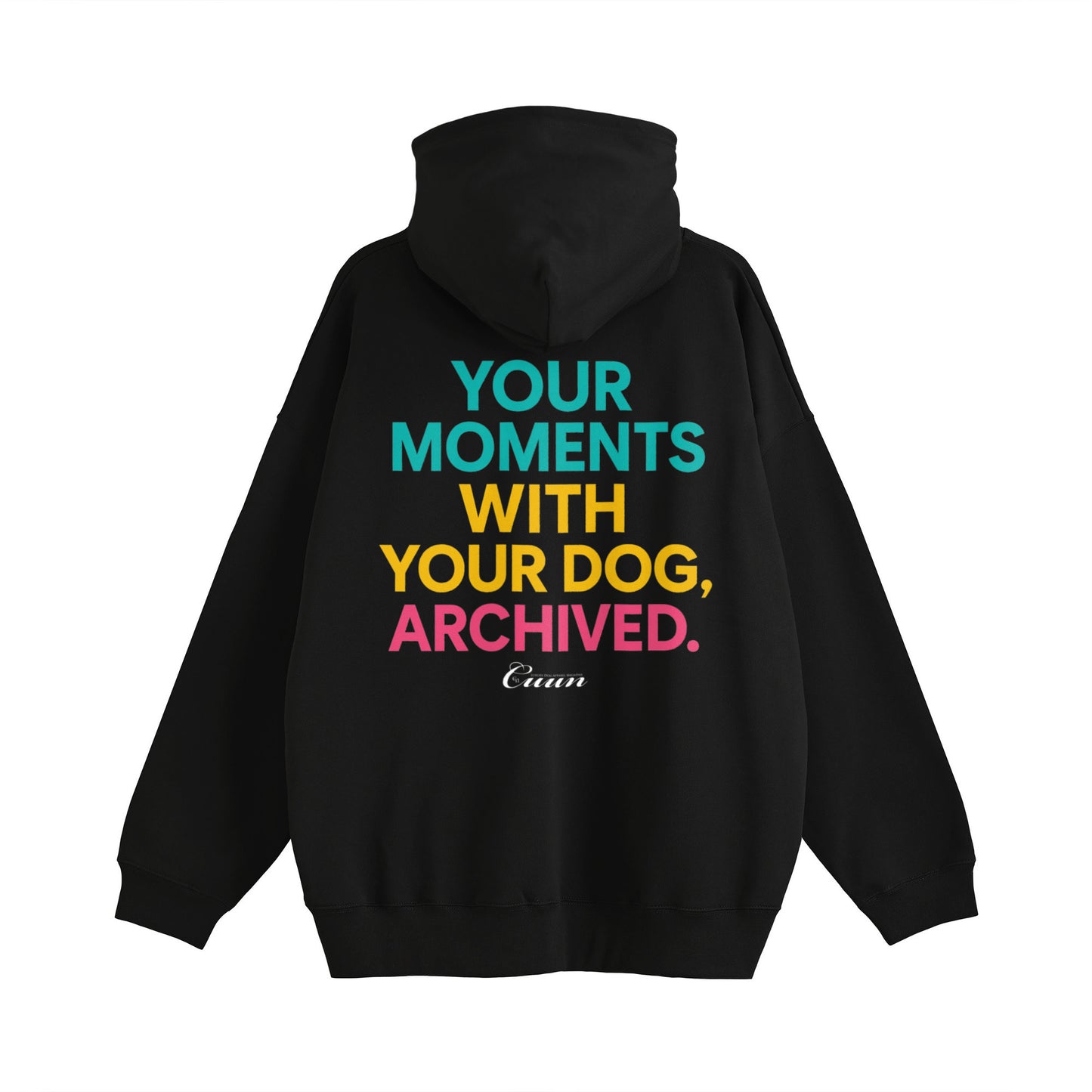 CUUN LOGO  ビッグシルエット裏パイルジップパーカー black image