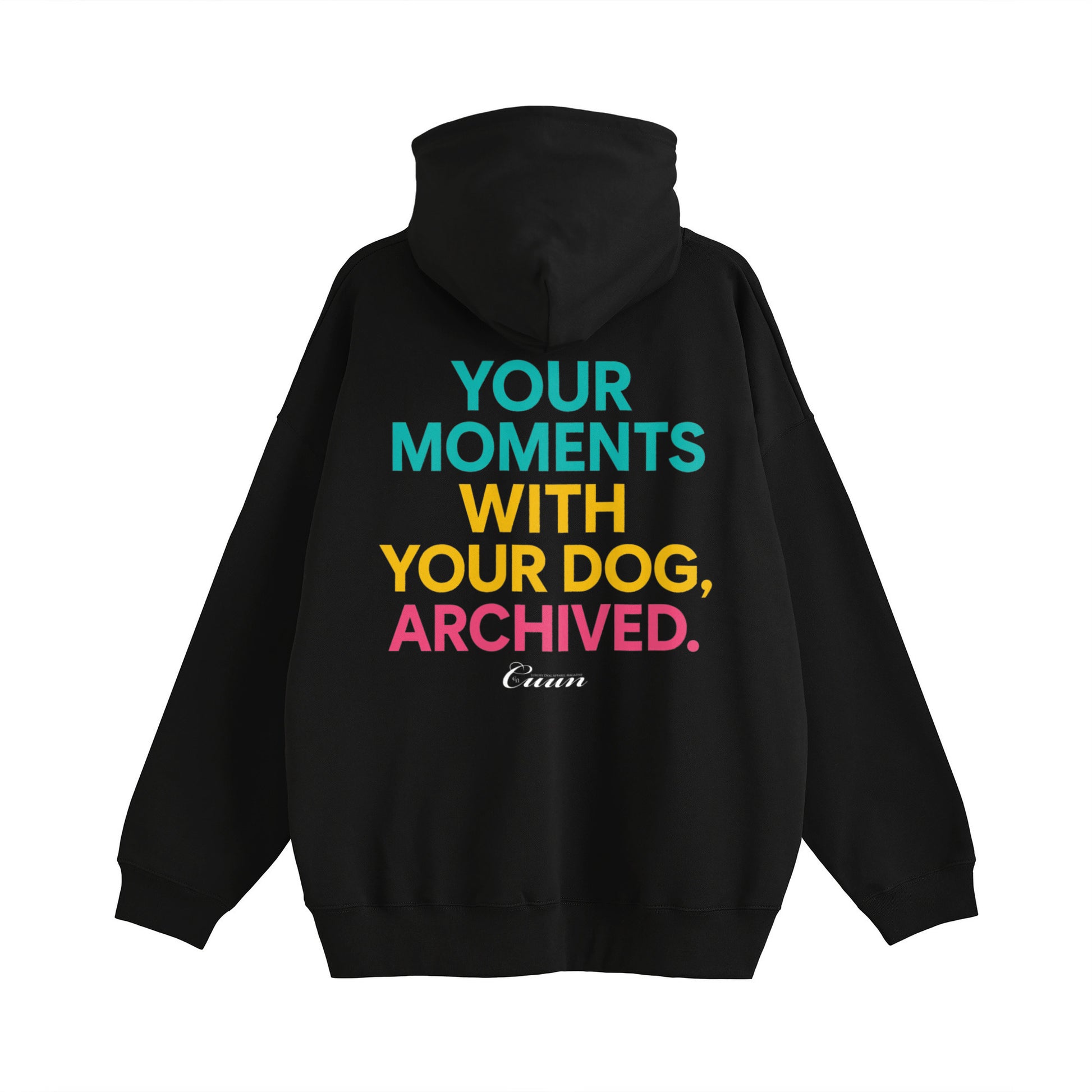 CUUN LOGO  ビッグシルエット裏パイルジップパーカー black image