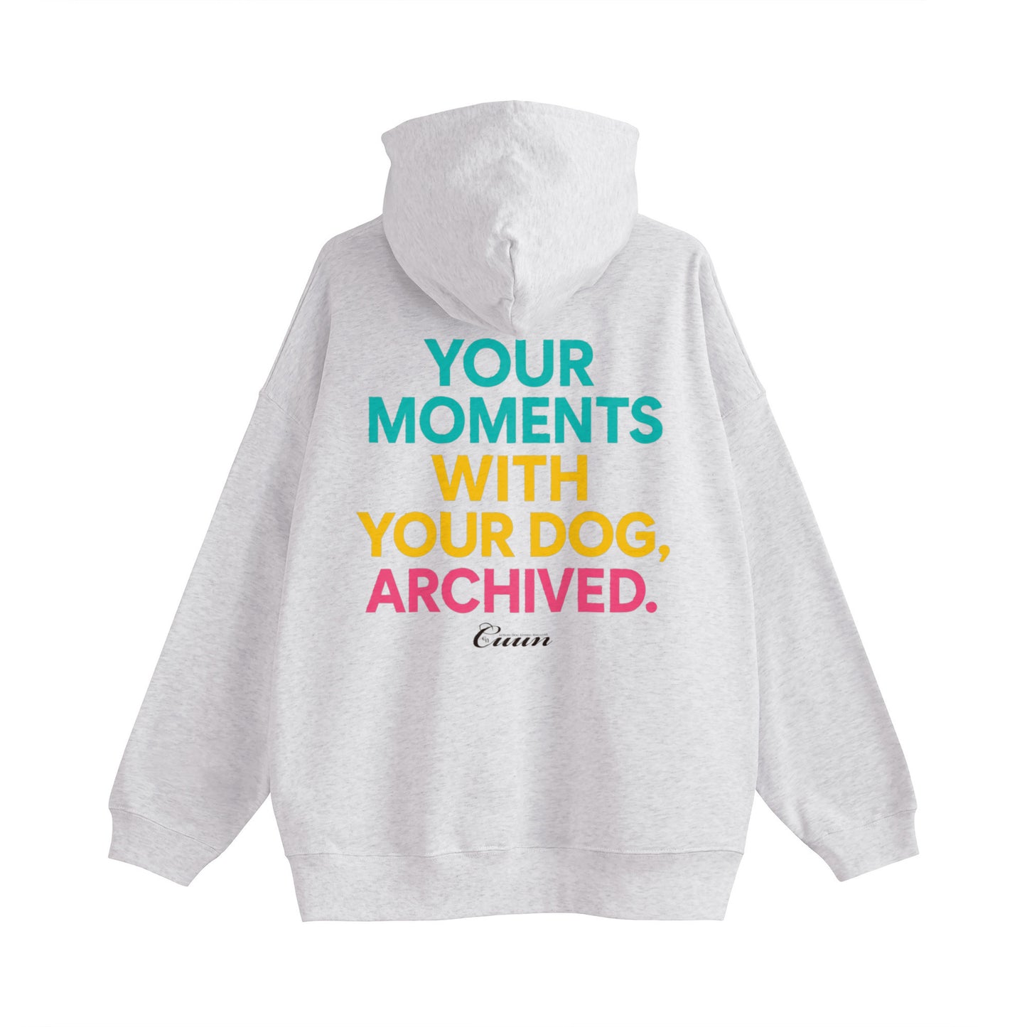 CUUN LOGO  ビッグシルエット裏パイルジップパーカー gray image