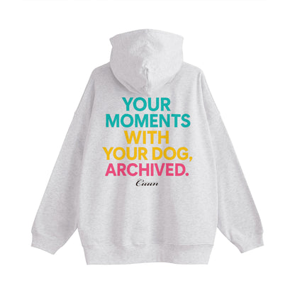 CUUN LOGO  ビッグシルエット裏パイルジップパーカー gray image