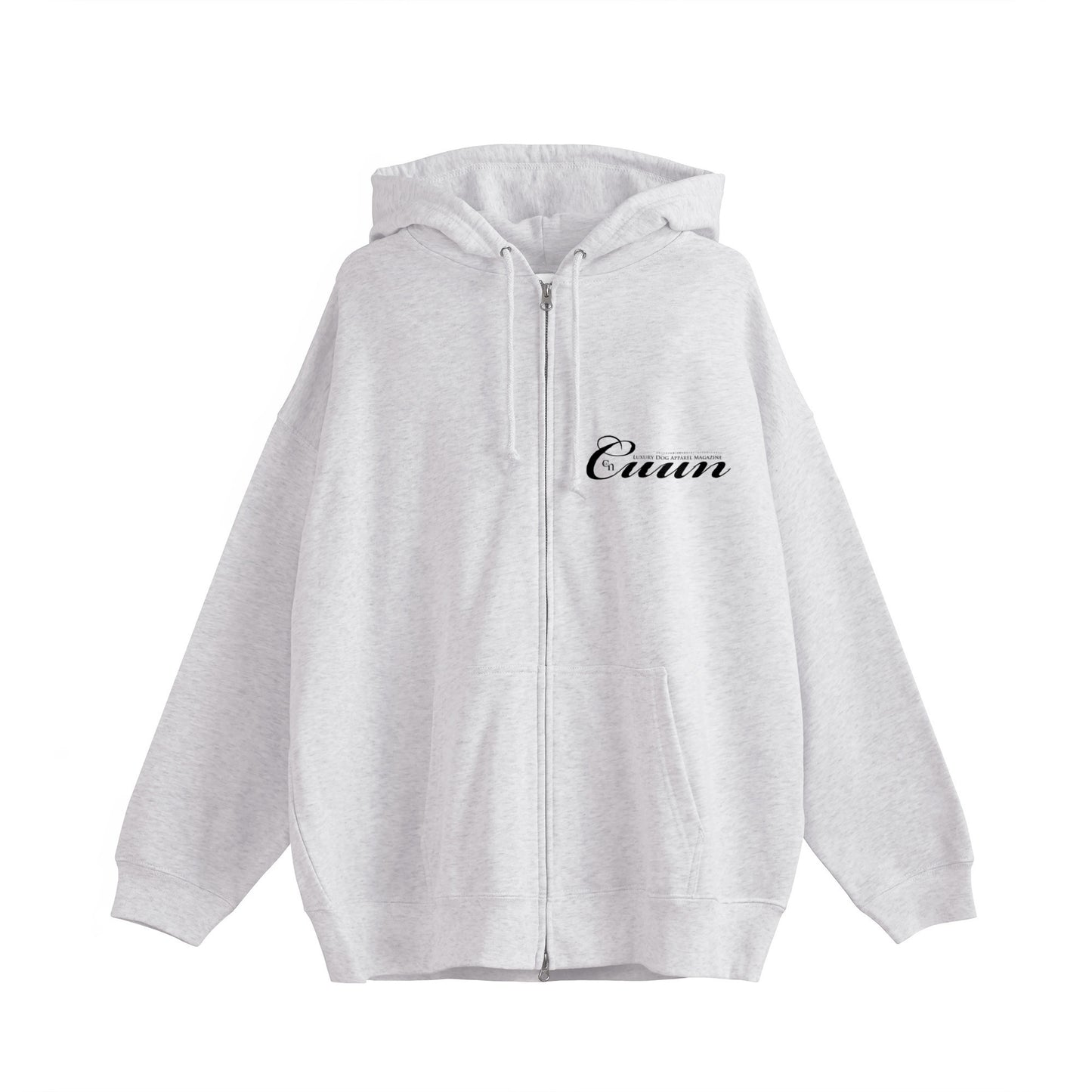 CUUN LOGO  ビッグシルエット裏パイルジップパーカー gray image