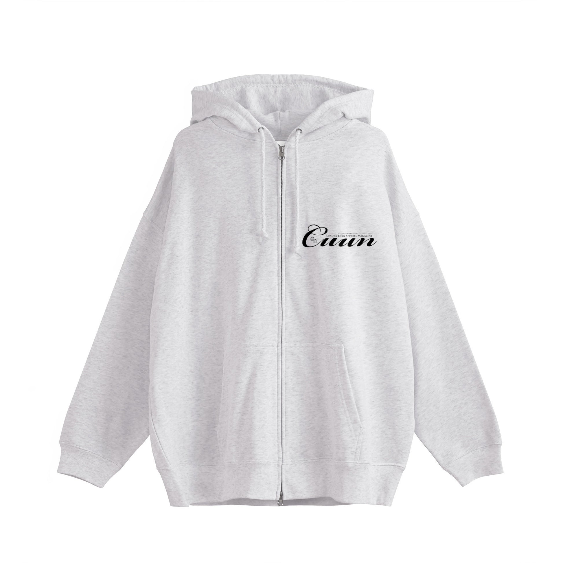 CUUN LOGO  ビッグシルエット裏パイルジップパーカー gray image