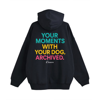 CUUN LOGO  ビッグシルエット裏パイルジップパーカー navy image