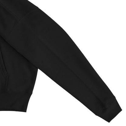 Cuun Nov.2014 Fleece-Lined Boxy Warm Zip-Up Hoodie black image