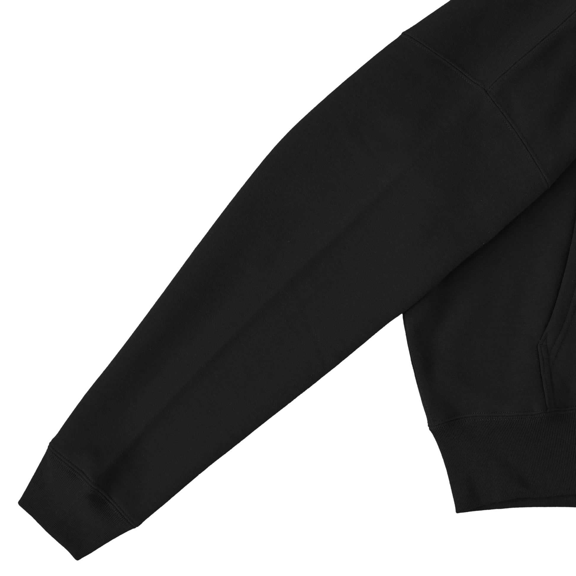 Cuun Nov.2014 Fleece-Lined Boxy Warm Zip-Up Hoodie black image