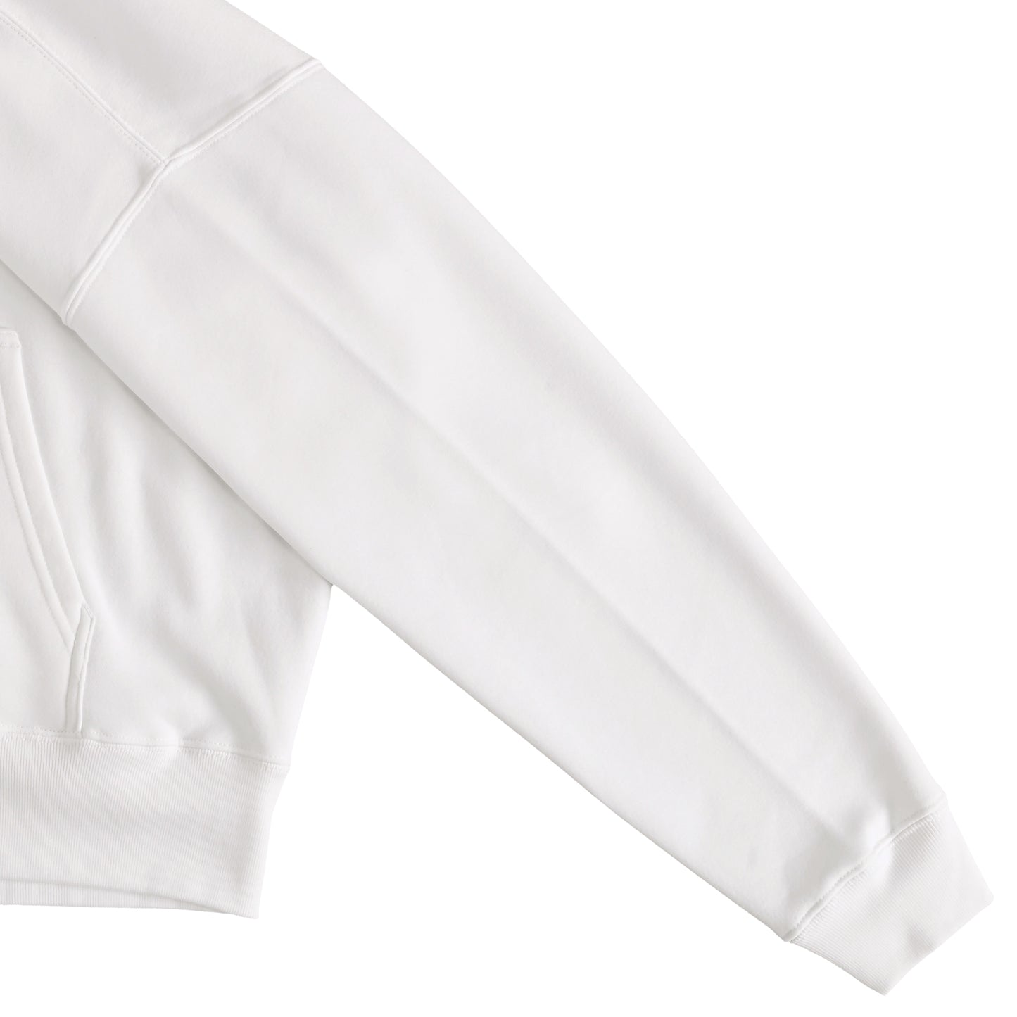 Cuun Nov.2014 Fleece-Lined Boxy Warm Zip-Up Hoodie white image