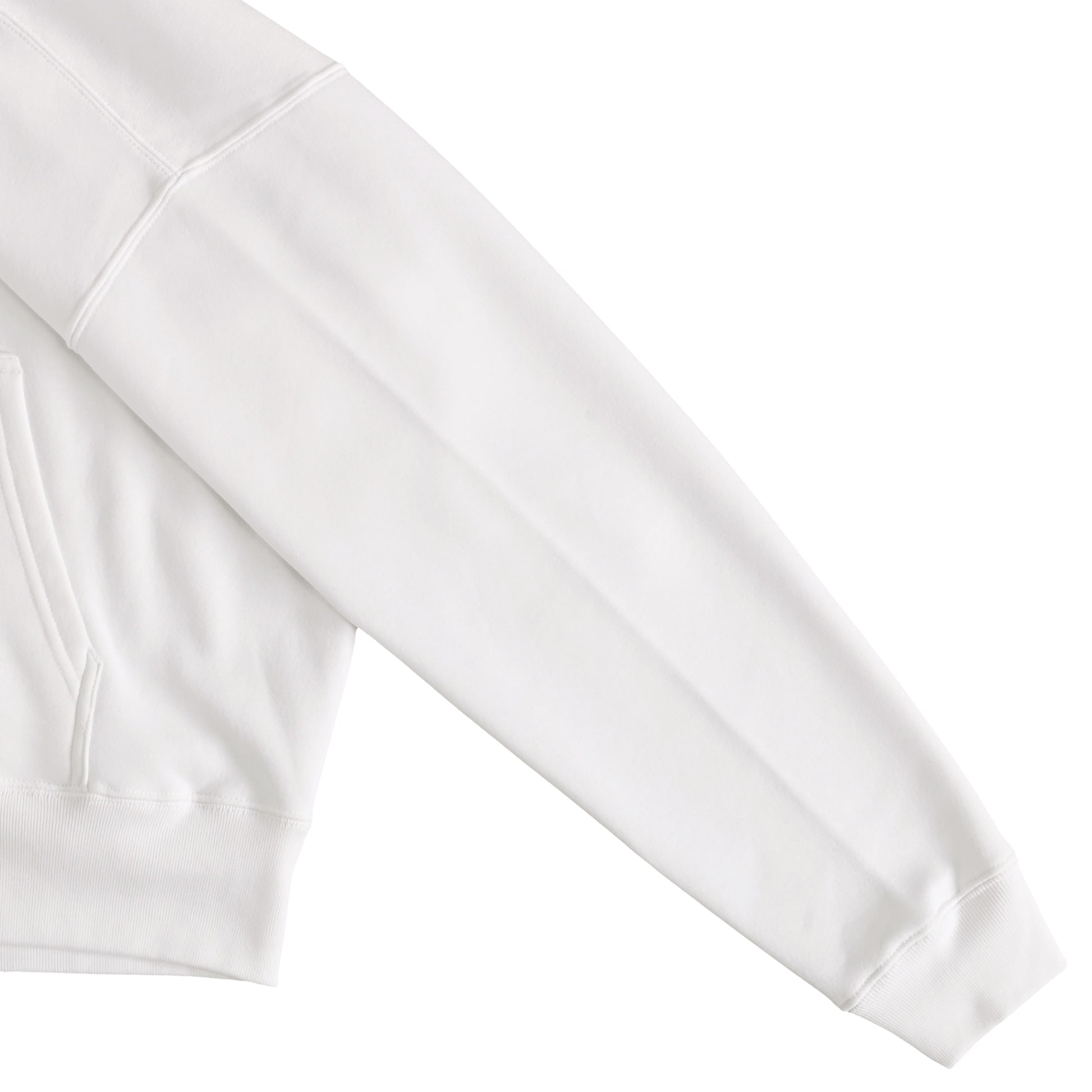 Cuun Nov.2014 Fleece-Lined Boxy Warm Zip-Up Hoodie white image