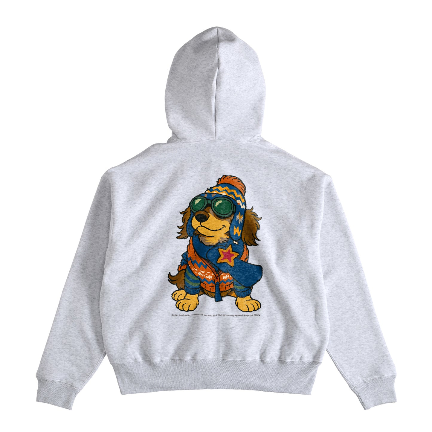 Cuun Nov.2014 inspired Fleece-Lined Boxy Warm Zip-Up Hoodie ash image