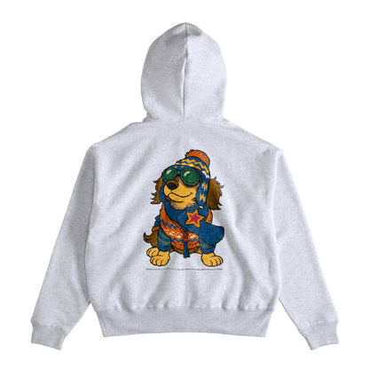 Cuun Nov.2014 inspired Fleece-Lined Boxy Warm Zip-Up Hoodie ash image