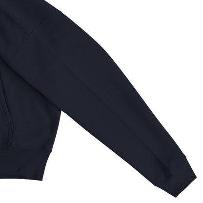Cuun Nov.2014 inspired Fleece-Lined Boxy Warm Zip-Up Hoodie navy image