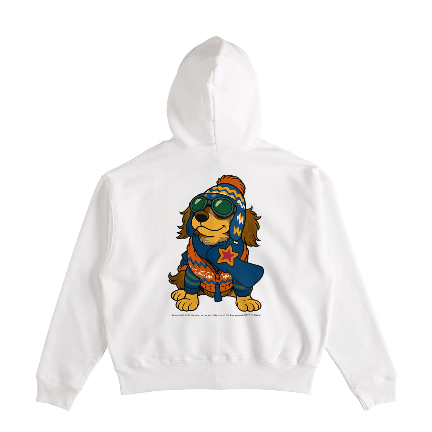 Cuun Nov.2014 inspired Fleece-Lined Boxy Warm Zip-Up Hoodie white image