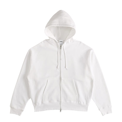 Cuun Nov.2014 inspired Fleece-Lined Boxy Warm Zip-Up Hoodie white image