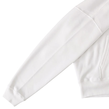 Cuun Nov.2014 inspired Fleece-Lined Boxy Warm Zip-Up Hoodie white image