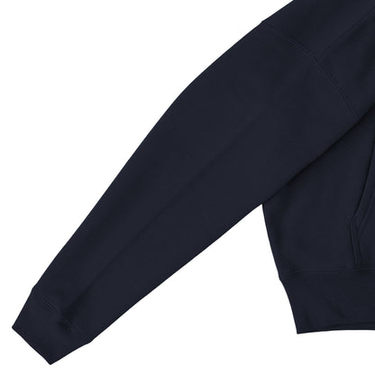 Cuun Dec.2014 Fleece-Lined Boxy Warm Zip-Up Hoodie navy image