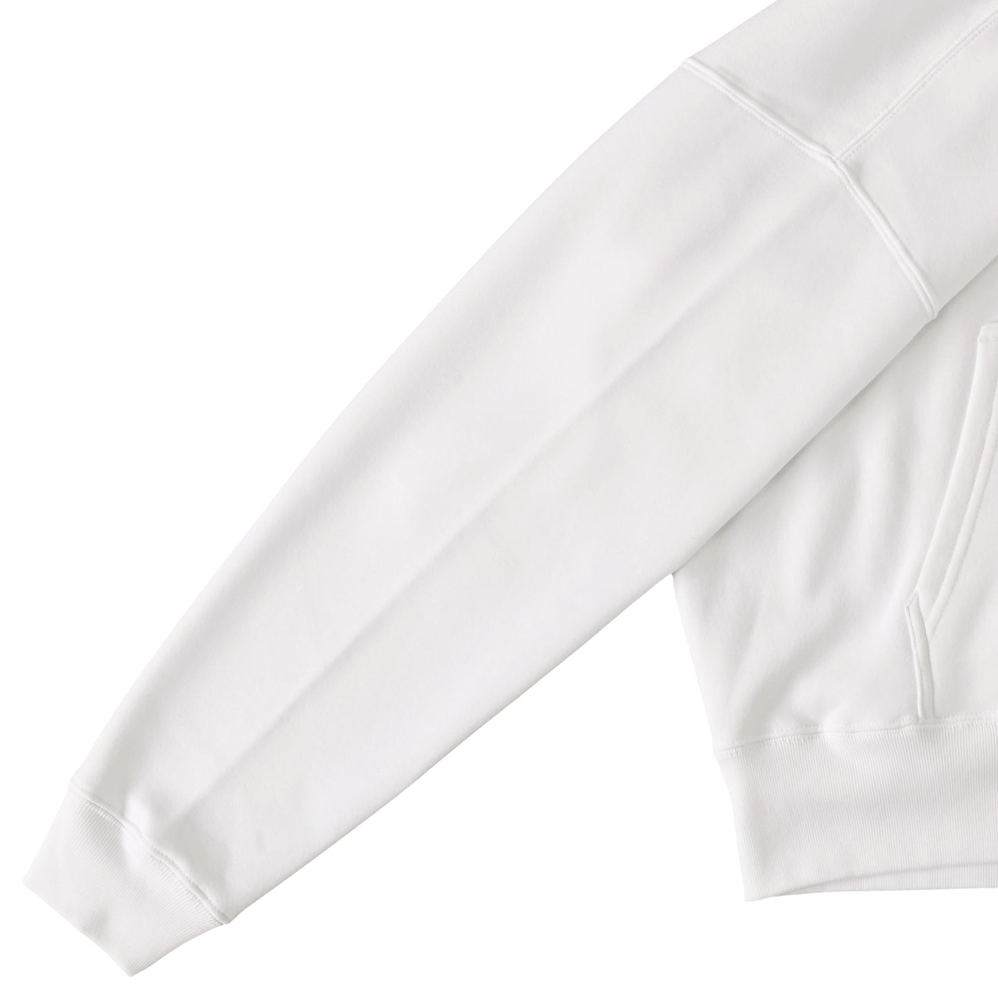 Cuun Dec.2014 Fleece-Lined Boxy Warm Zip-Up Hoodie white image