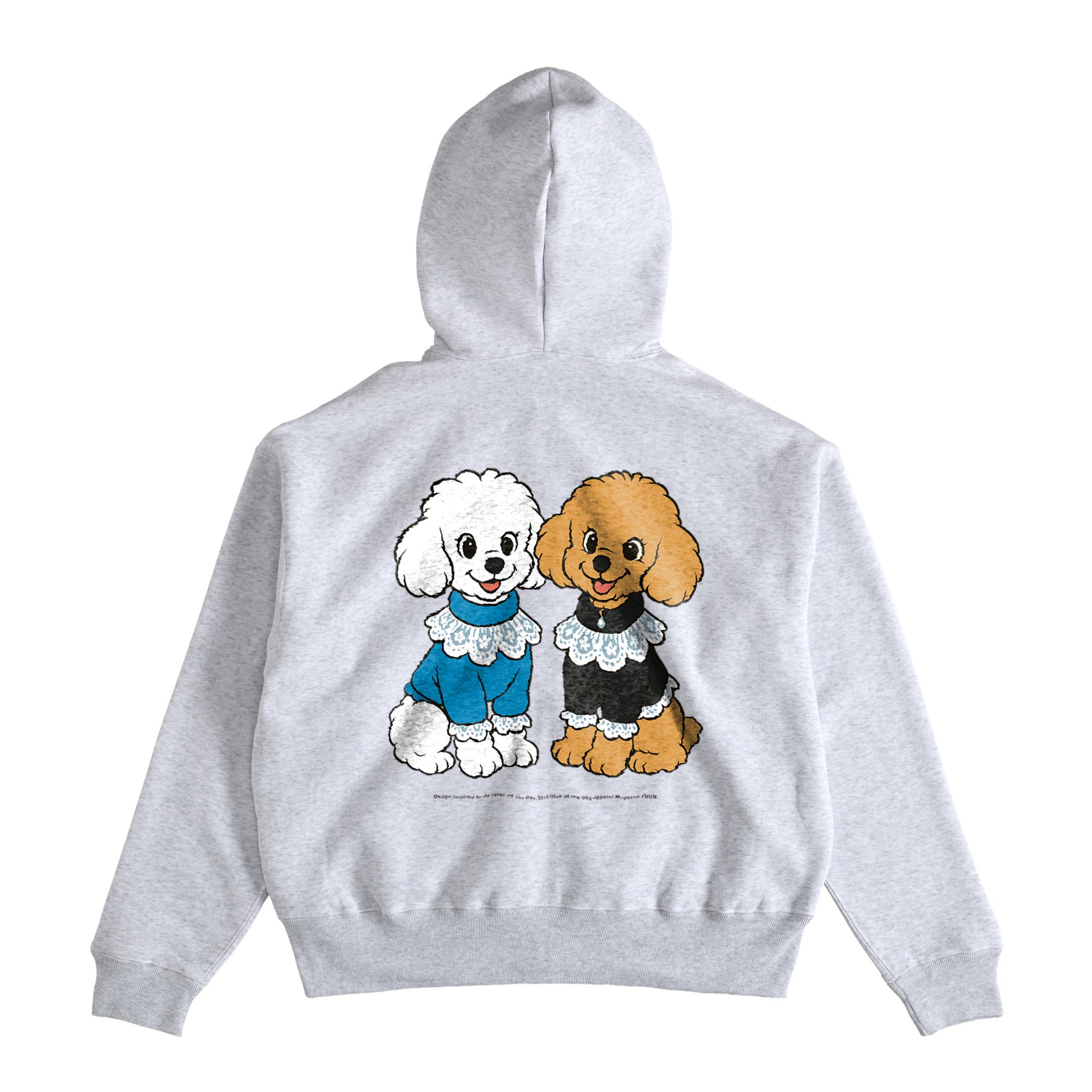 Cuun Dec.2014 inspired Fleece-Lined Boxy Warm Zip-Up Hoodie ash image