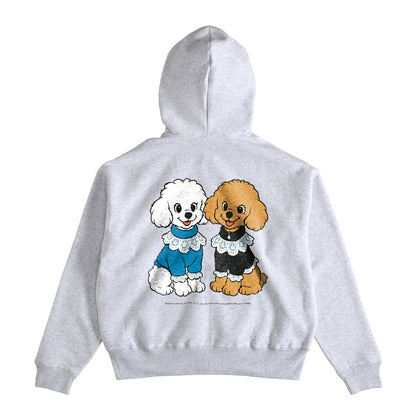 Cuun Dec.2014 inspired Fleece-Lined Boxy Warm Zip-Up Hoodie ash image