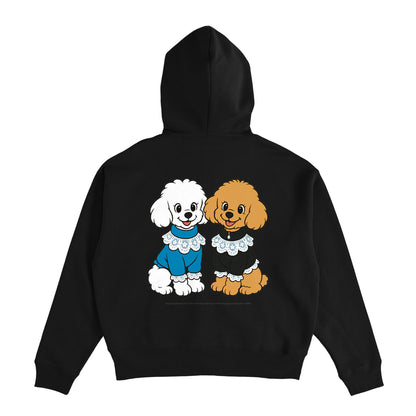 Cuun Dec.2014 inspired Fleece-Lined Boxy Warm Zip-Up Hoodie black image