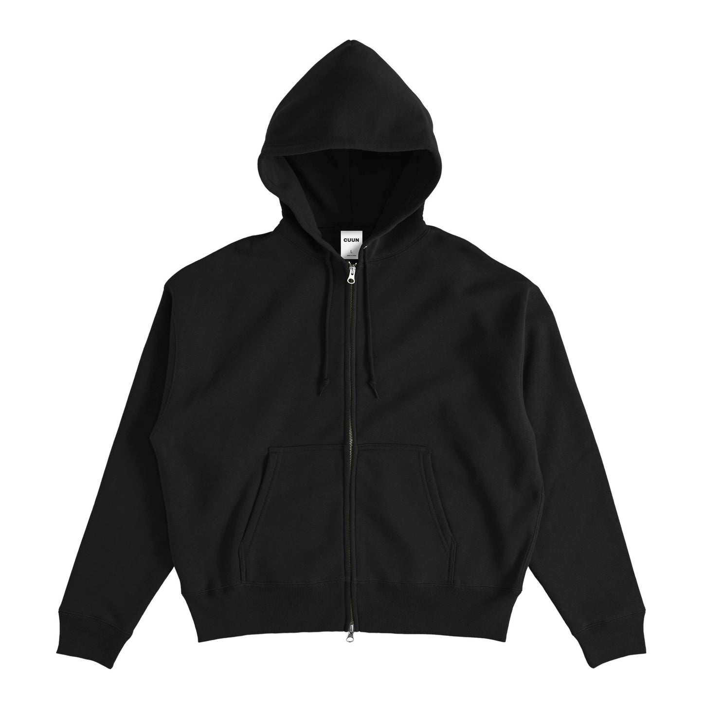 Cuun Dec.2014 inspired Fleece-Lined Boxy Warm Zip-Up Hoodie black image