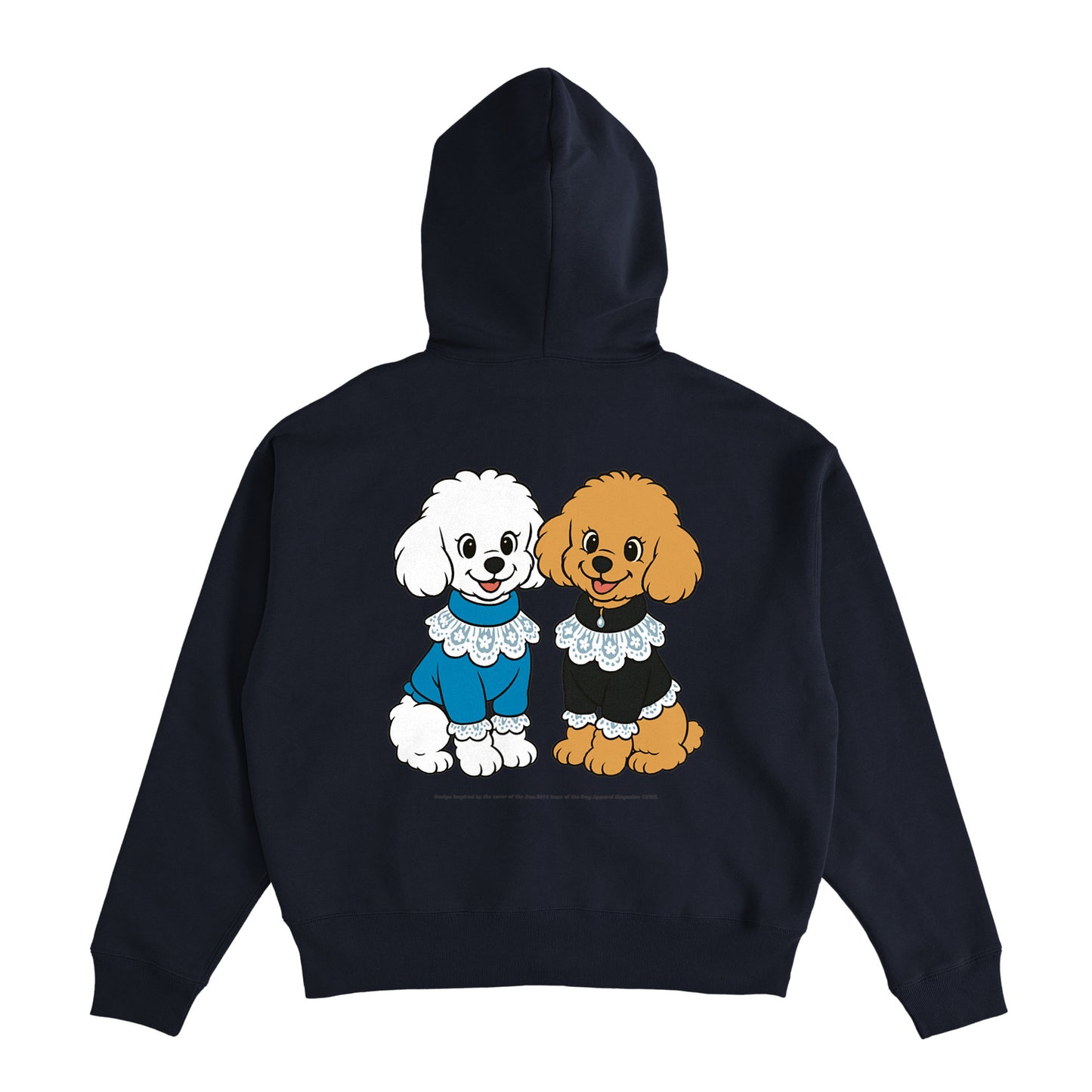 Cuun Dec.2014 inspired Fleece-Lined Boxy Warm Zip-Up Hoodie navy image