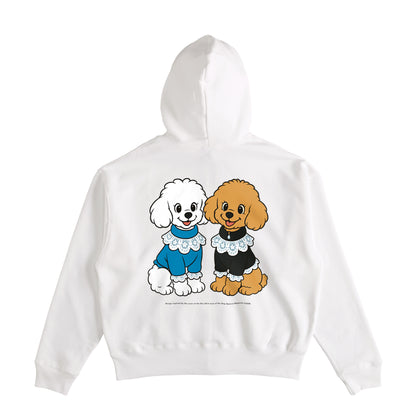 Cuun Dec.2014 inspired Fleece-Lined Boxy Warm Zip-Up Hoodie white image
