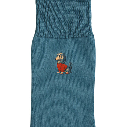 CUUN Apr 2014 Edition Embroidered Color Crew Socks blue image