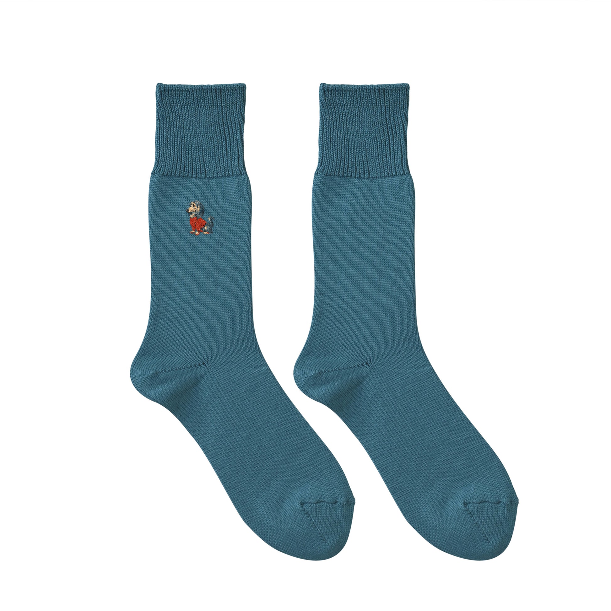 CUUN Apr 2014 Edition Embroidered Color Crew Socks blue image