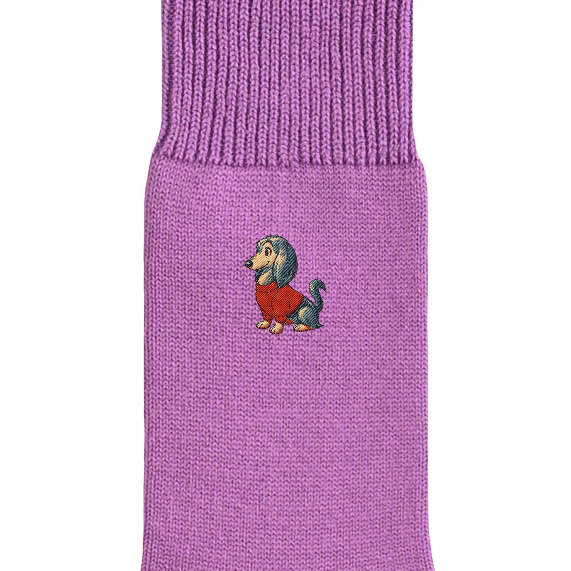 CUUN Apr 2014 Edition Embroidered Color Crew Socks purple image