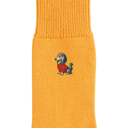 CUUN Apr 2014 Edition Embroidered Color Crew Socks yellow image