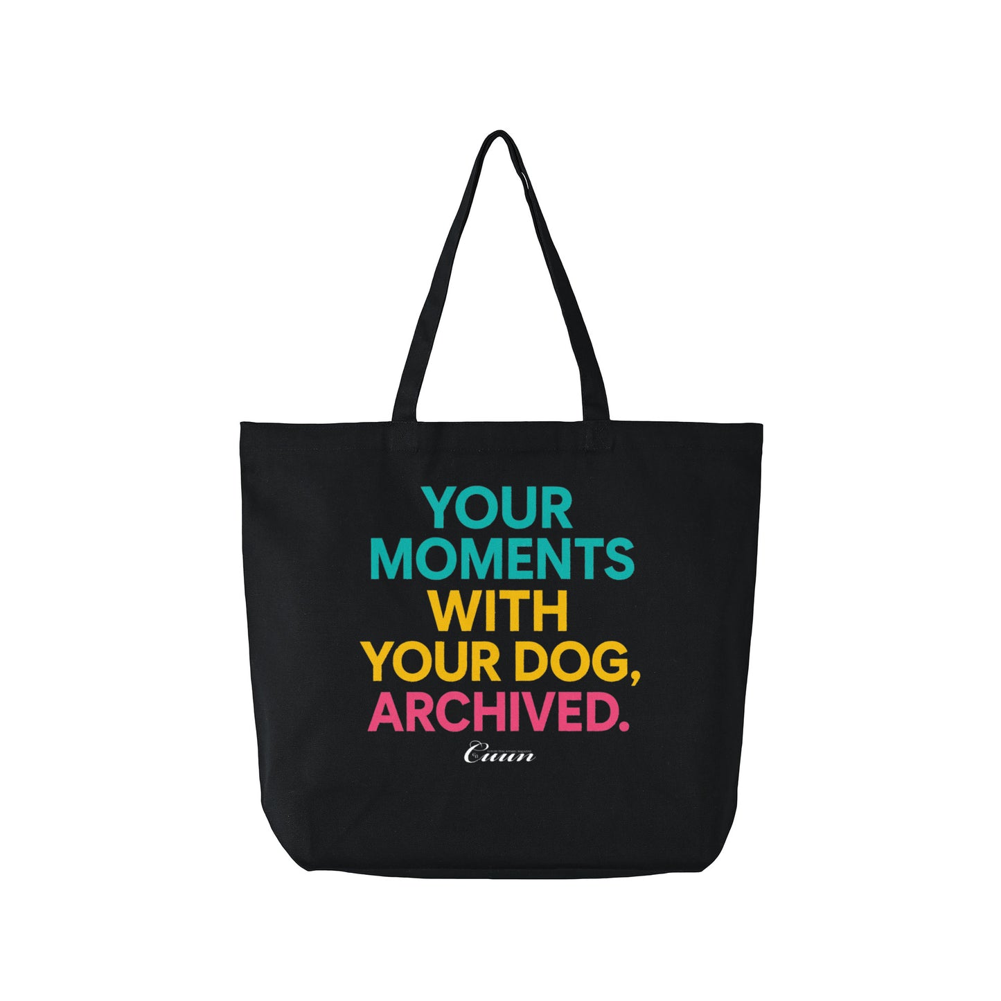 CUUN LOGO ベーシックトートバッグ【キャンバス】 black image