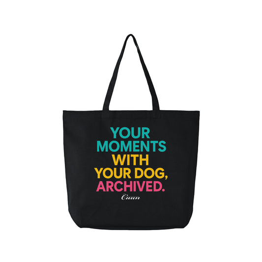 CUUN LOGO ベーシックトートバッグ【キャンバス】 black image