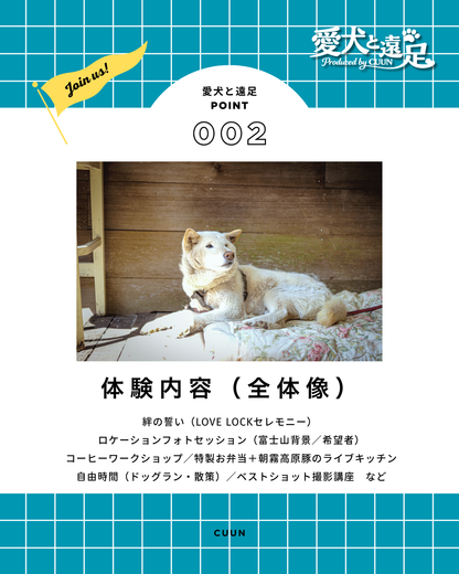 【2026年5月30日-31日】愛犬と遠足｜富士山×朝霧高原｜家族で過ごす1日体験（CUUN）