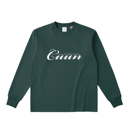 CUUN LOGO USAコットンロングスリーブTシャツ dark-green image