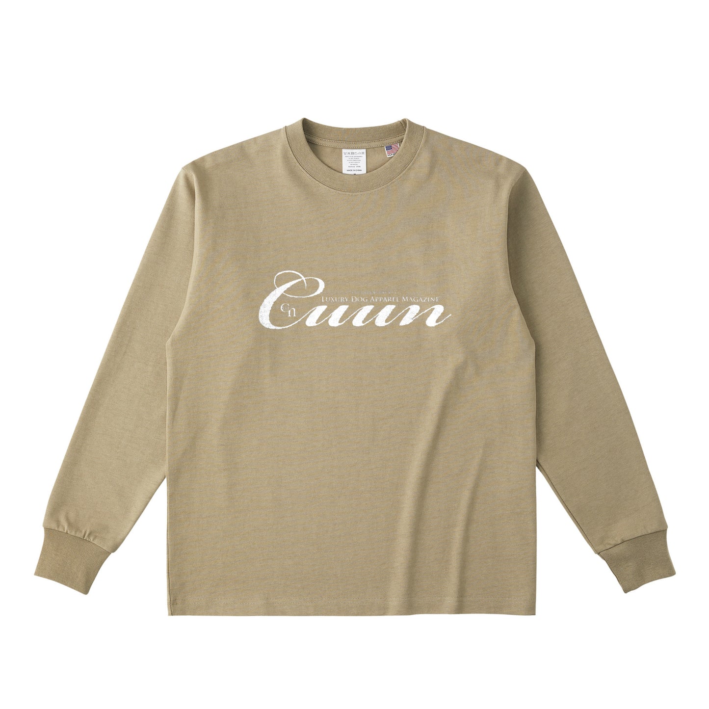 CUUN LOGO USAコットンロングスリーブTシャツ dull-sand image