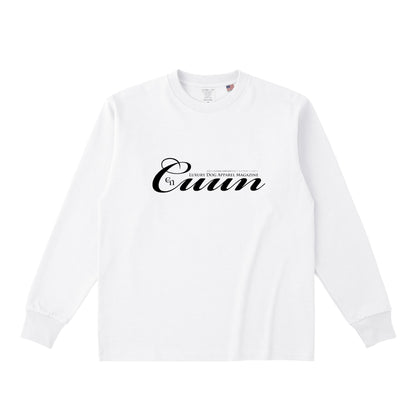 CUUN LOGO USAコットンロングスリーブTシャツ white image