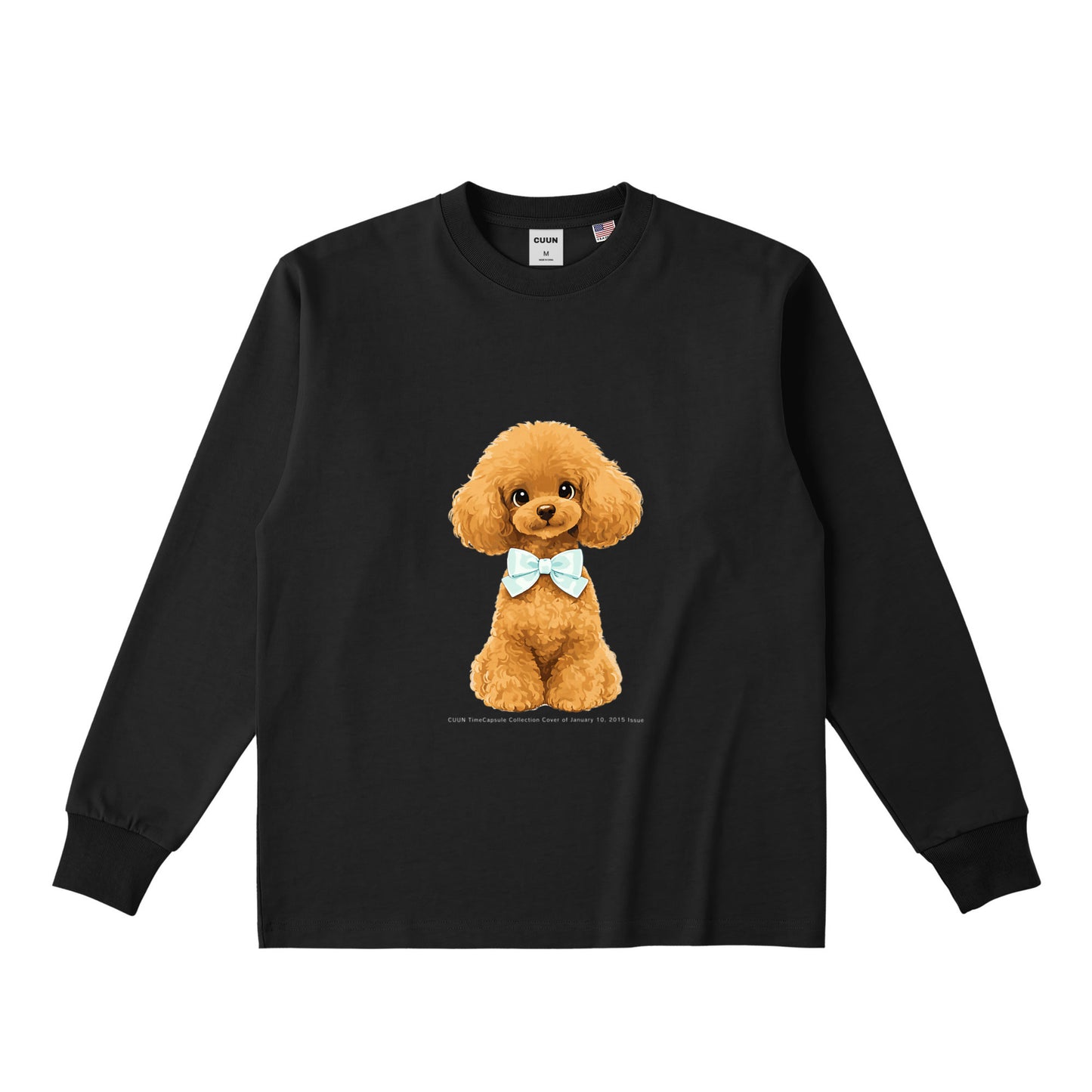 USAコットンロングスリーブTシャツ｜CUUN TimeCapsule 2015.01 deep-black image