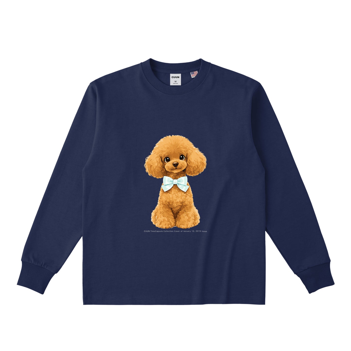 USAコットンロングスリーブTシャツ｜CUUN TimeCapsule 2015.01 navy image