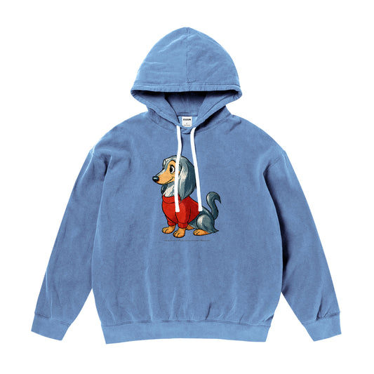 CUUN Apr 2014 Edition 6.4oz Garment-Dyed Lightweight Hooded Sweatshirt｜6.4ozガーメントダイライトウェイトフーデッドスウェットシャツ blue-jean image