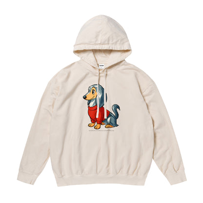 CUUN Apr 2014 Edition 6.4oz Garment-Dyed Lightweight Hooded Sweatshirt｜6.4ozガーメントダイライトウェイトフーデッドスウェットシャツ ivory image
