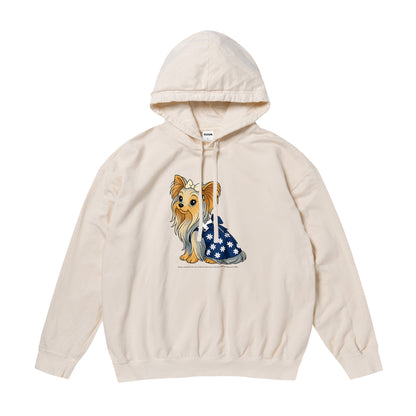 【期間限定】CUUN Jun 2014 Edition ガーメントダイライトウェイトフーデッドスウェットシャツ ivory image