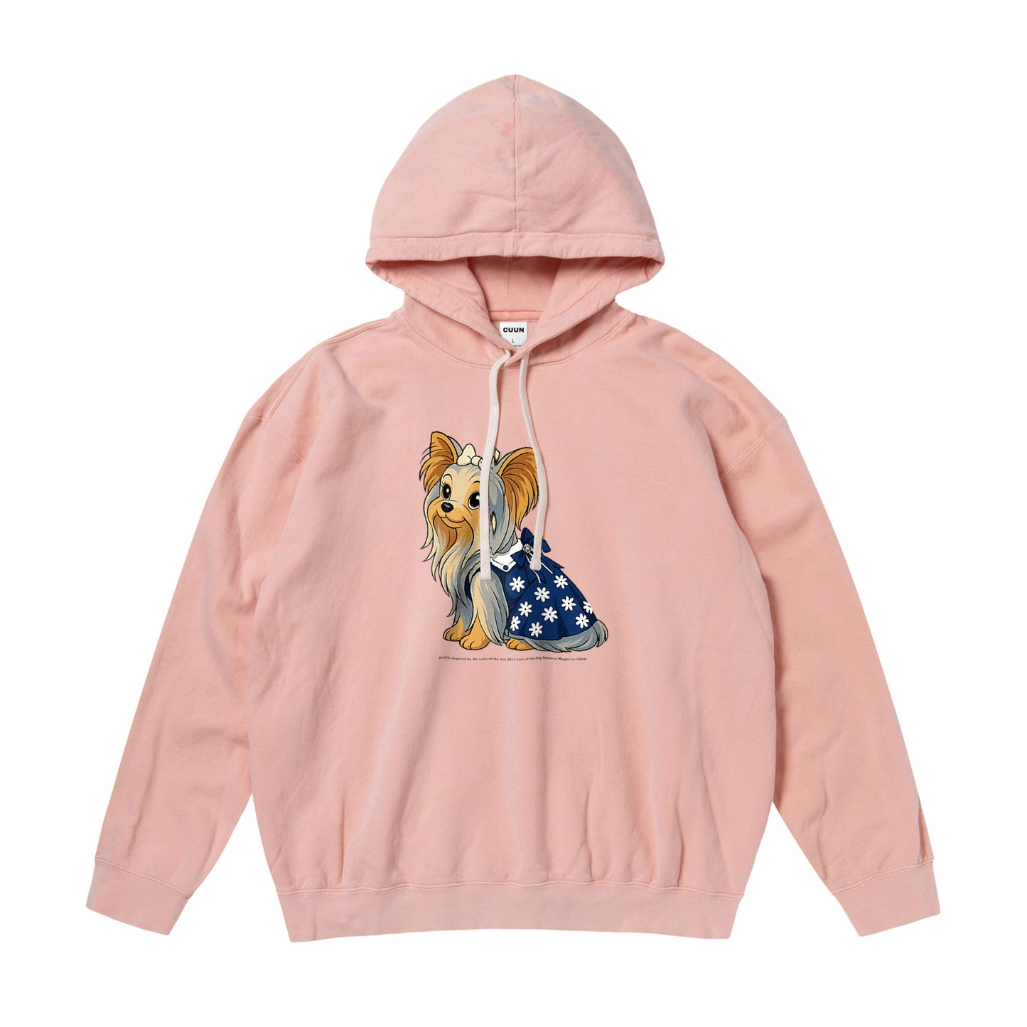 【期間限定】CUUN Jun 2014 Edition ガーメントダイライトウェイトフーデッドスウェットシャツ peachy image