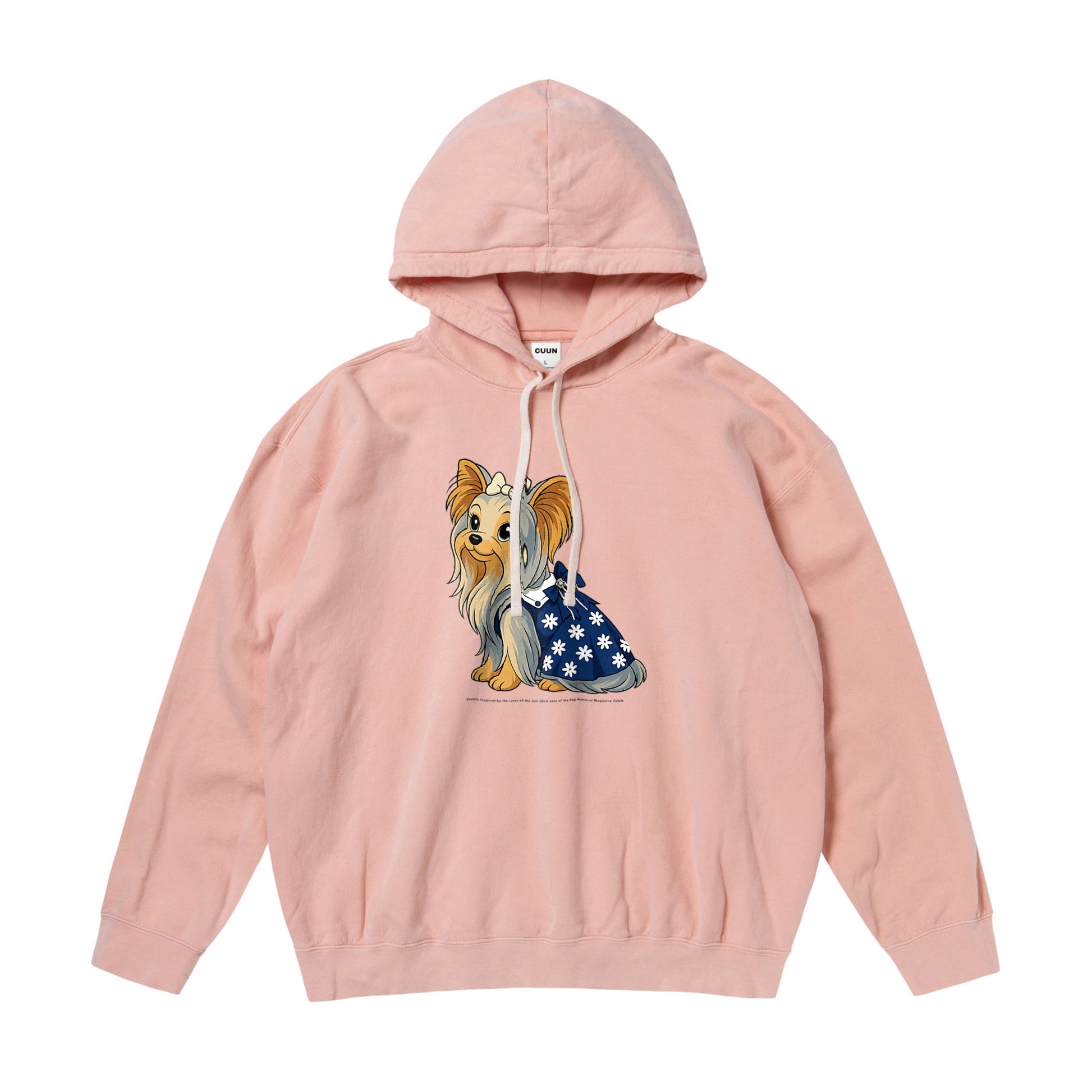 【期間限定】CUUN Jun 2014 Edition ガーメントダイライトウェイトフーデッドスウェットシャツ peachy image