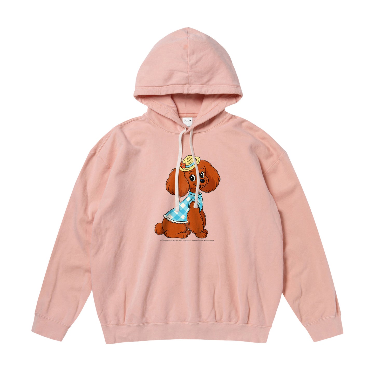 【期間限定】CUUN Jul 2014 Edition ガーメントダイライトウェイトフーデッドスウェットシャツ peachy image